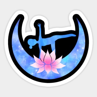 Half Moon Yoga Pose Sticker